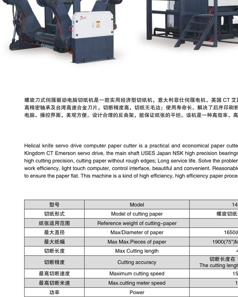 CutXpert helical-knife servo computer paper guillotine